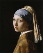 Jan Vermeer flicka med parlorbange oil painting reproduction